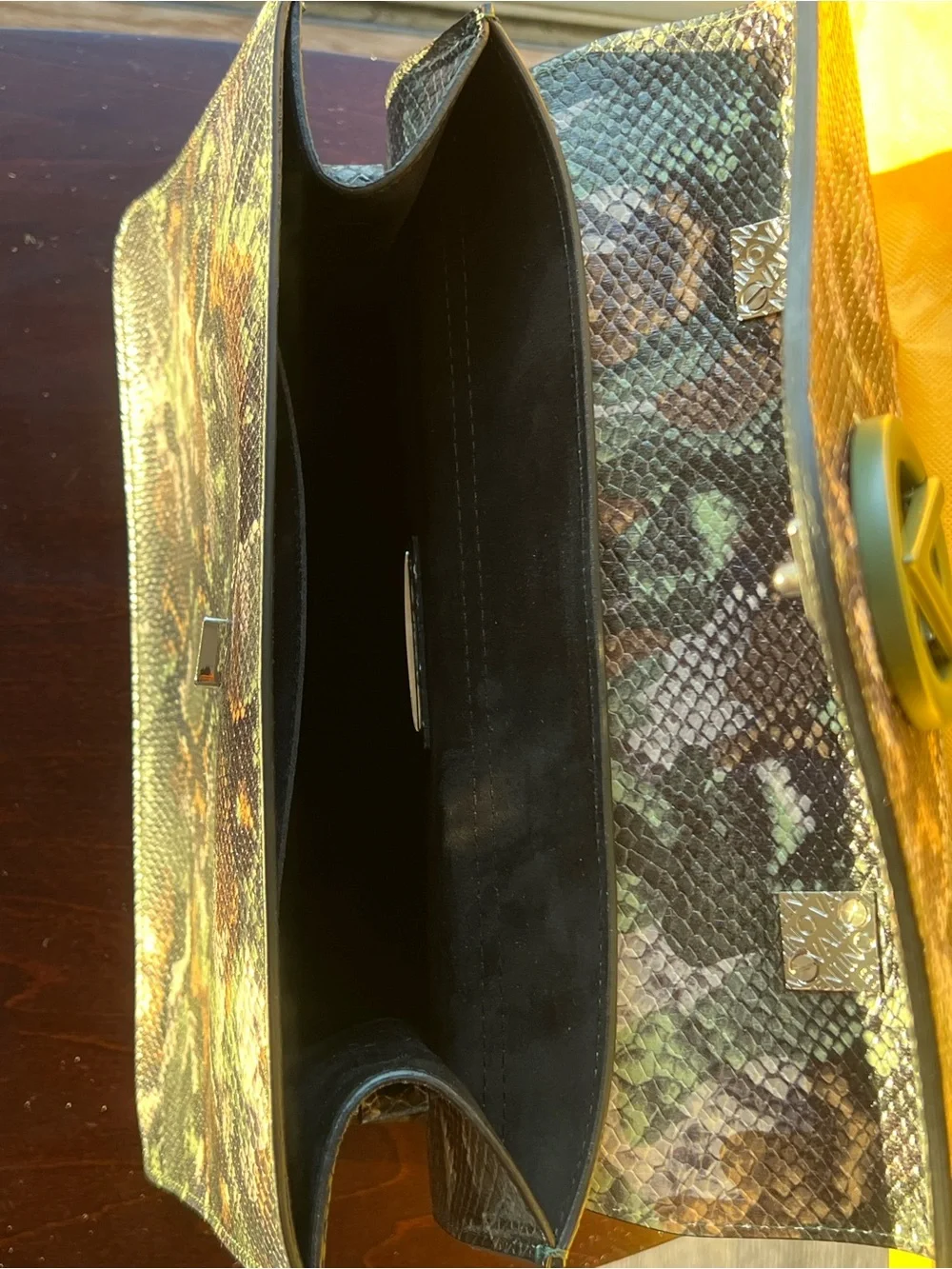 Valentino Multicolor Camouflage Print Leather Top-Handle Satchel